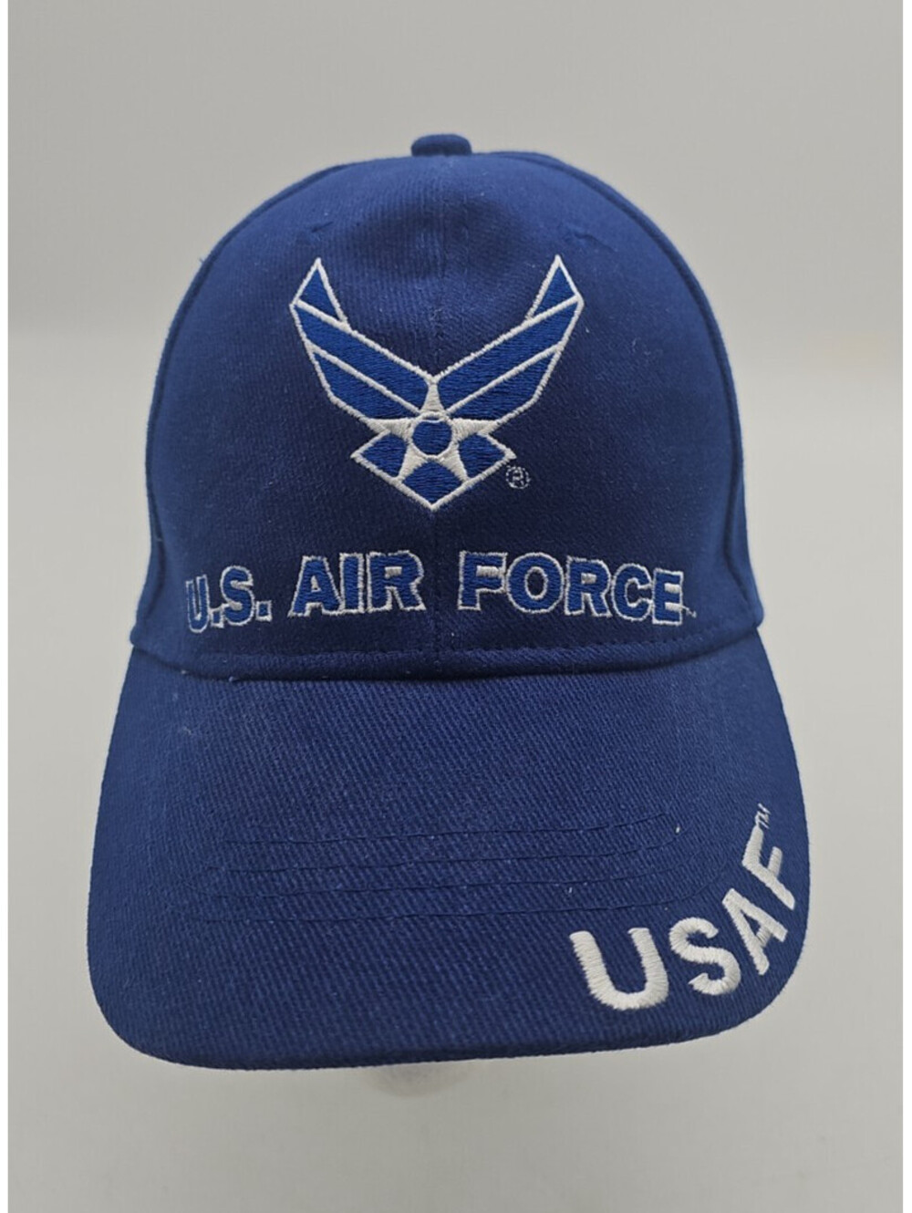 Vintage U.S. Air Force Hat Cap Strap Back Mens Blue Embroidered USA Nwtt. RARE